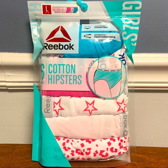 Reebok Girls Underwear Stretch Hipster Panties - Picture 2 of 6